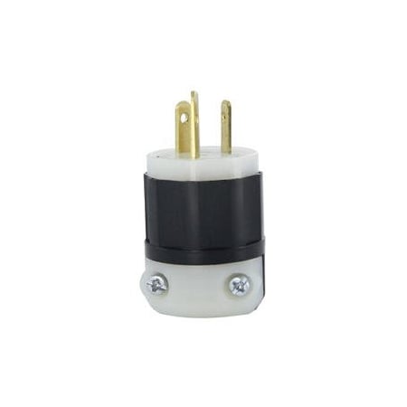Straight Blade Plug, Non-NEMA, 15 A, 125V, 3 Pole, Screw Terminals, Grounded MPN:4763-C