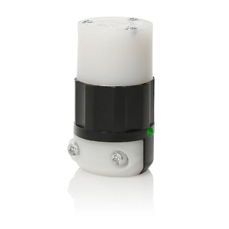 Locking Connector, L7-15R, 15 A, 277V AC, Single Phase, 2 Pole, Screw Terminals, Black, White MPN:4779-PLC