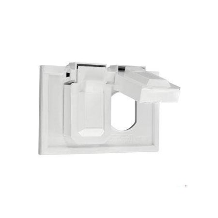Wallplates 1 Gang Dup Rcp Flip Lid Cvr Wht MPN:4976-W