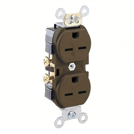 Plugs&Rcptcls, 15A, 250VAC, Brn, Plyprpyln MPN:5028