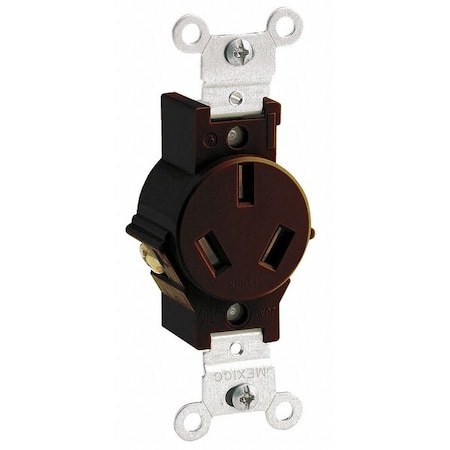 Straight Blade Receptacle, 10-20R, 20 A, 125/250V AC, 3 Pole, 3 Wire, Flush Mount, Non-Grounded MPN:5032