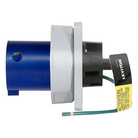 Pin & Sleeve Inlet, 100/125 A, 120/208V AC, Three Phase, 4 Pole, IEC Grounding, Blue MPN:5100B9WLEV