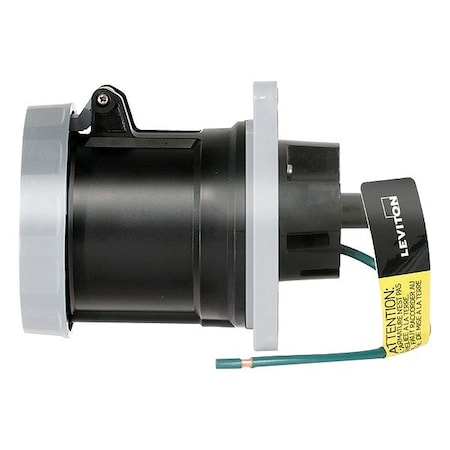 Pin & Sleeve Receptacle, 100 A, 347/600V AC, Three Phase, 4 Pole, IEC Grounding, Black MPN:5100R5WLEV
