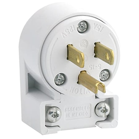 Straight Blade Plug, 5-15P, 15 A, 125V AC, 2 Pole, Screw Terminals, Grounded MPN:515AN