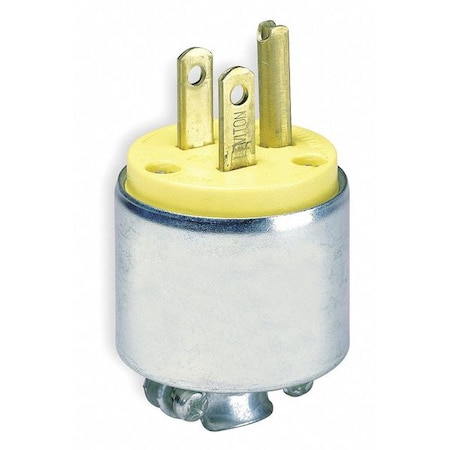 Straight Blade Plug, 5-15P, 15 A, 125V AC, 2 Pole, Screw Terminals, Grounded MPN:515PA