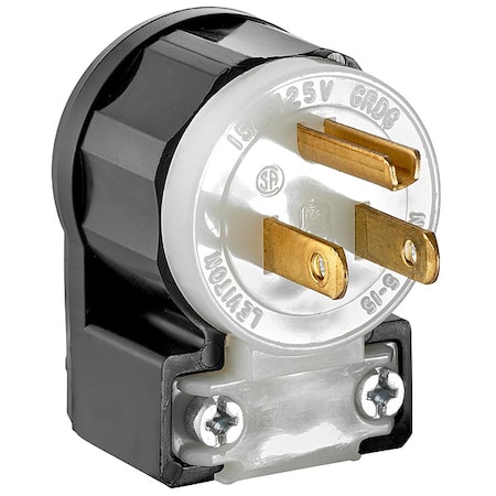 Straight Blade Plug, 5-15P, 15 A, 125V AC, 2 Pole, Screw Terminals, Grounded MPN:5266-CA