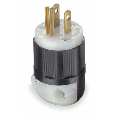 Straight Blade Plug, 5-15P, 15 A, 125V AC, 2 Pole, Screw Terminals, Grounded MPN:5266-PLC
