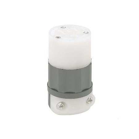 Straight Blade Connector, 5-15R, 15 A, 125V AC, 2 Pole, 3 Wire, Screw Terminals, Gray MPN:5269-CG