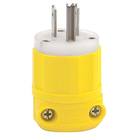 Straight Blade Plug, 5-15P, 15 A, 125V AC, 2 Pole, Screw Terminals, Grounded MPN:52CM-66C