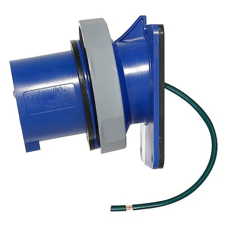 Pin & Sleeve Inlet, 30 A, 120/208V AC, Three Phase, 4 Pole, IEC Grounding, Blue, NEMA 3R, 4X, 6P, 12 MPN:530B9WLEV