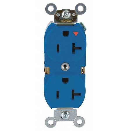Straight Blade Receptacle, 5-20R, 20 A, 125V AC, 2 Pole, 3 Wire, Flush Mount, Single, Brown MPN:5362-IGB