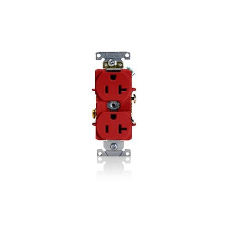 Duplex Straight Blade Receptacle, 5-20R, 20 A, 125V AC, 2 Pole, 3 Wire, Flush Mount, Grounded MPN:5362-SR