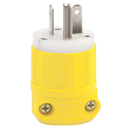 Straight Blade Plug, 5-20P, 20 A, 125V AC, 2 Pole, Screw Terminals, Grounded MPN:53CM-66C