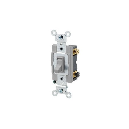Wall Switch, 2 hp, Toggle, 15 A, Gray MPN:54503-2GY