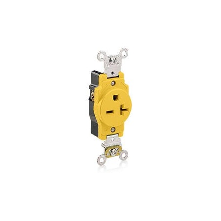 Duplex Straight Blade Receptacle, 6-20R, 20 A, 250V AC, 2 Pole, 3 Wire, Flush Mount, Grounded MPN:5461-CR
