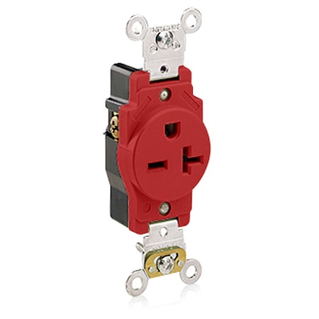 Straight Blade Receptacle, 6-20R, 20 A, 250V AC, 2 Pole, 3 Wire, Flush Mount, Self-Grounded MPN:5461-R