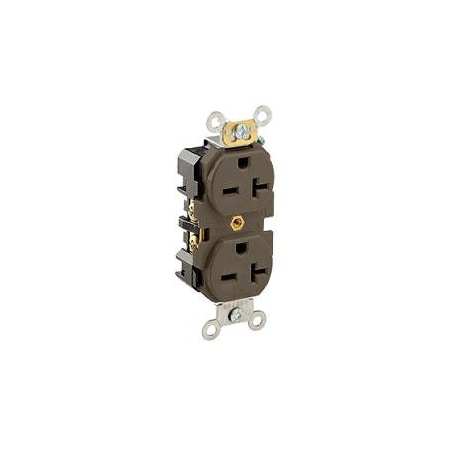 Duplex Straight Blade Receptacle, 6-20R, 20 A, 250V AC, 2 Pole, 3 Wire, Flush Mount, Grounded MPN:5462