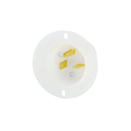 Flanged Straight Blade Inlet, 6-20P, 20 A, 250V AC, 2 Pole, 3 Wire, Grounded MPN:5478-C