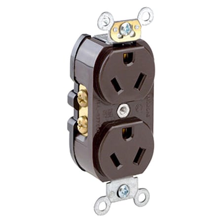 Straight Blade Receptacle, 7-15R, 15 A, 277V AC, 2 Pole, 3 Wire, Flush Mount, Self-Grounded MPN:5585