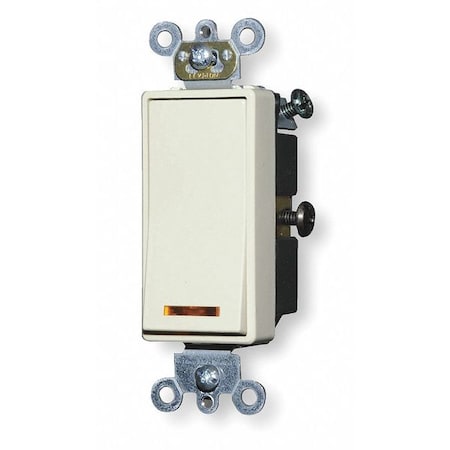 Illuminated Wall Switch, 1-Pole, 20A, Ivory MPN:5631-2I