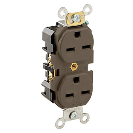 Straight Blade Receptacle, 6-15R, 15 A, 250V AC, 2 Pole, 3 Wire, Flush Mount, Self-Grounded MPN:5662