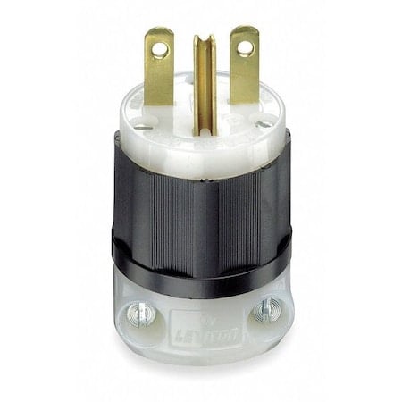 Straight Blade Plug, 6-15P, 15 A, 250V AC, 2 Pole, Screw Terminals, Grounded MPN:5666-C