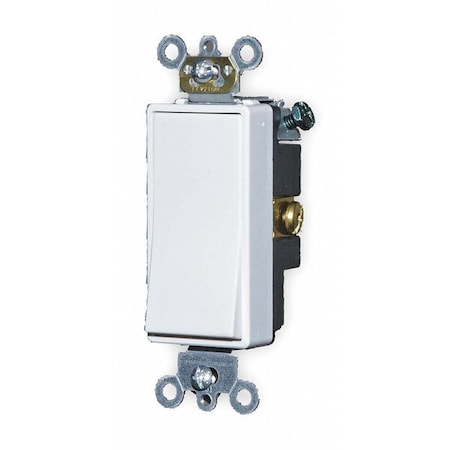 Wall Swtch, 1-Pole, 120/277V, 15A, Wht, Rockr MPN:5691-2W