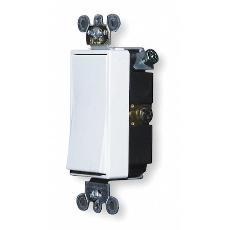 Wall Switch, 3-Way, 120/277V, 15A, Wht, Rockr MPN:5693-2W