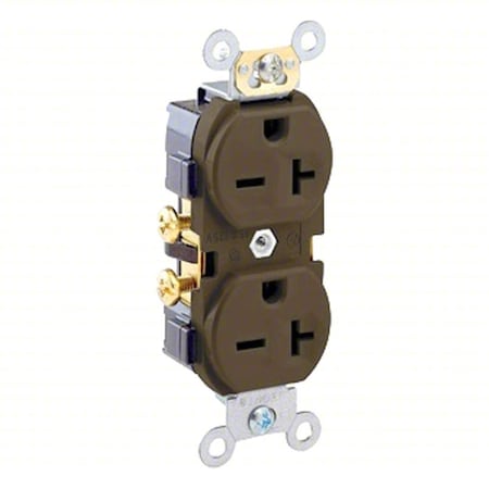 Plugs&Rcptcls, 20A, 250VAC, Brn, Plyprpyln MPN:5822