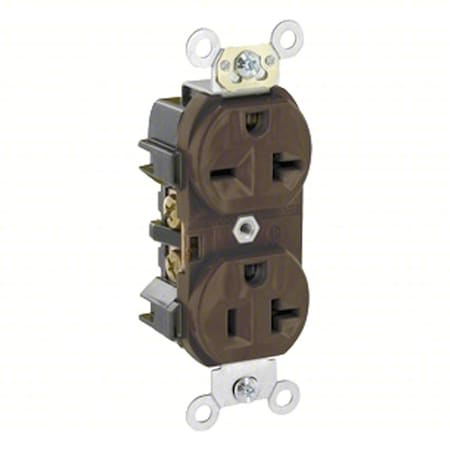 Rcptcl, 20A, 125/250VAC, Brn, Nyln, PK1 MPN:5844