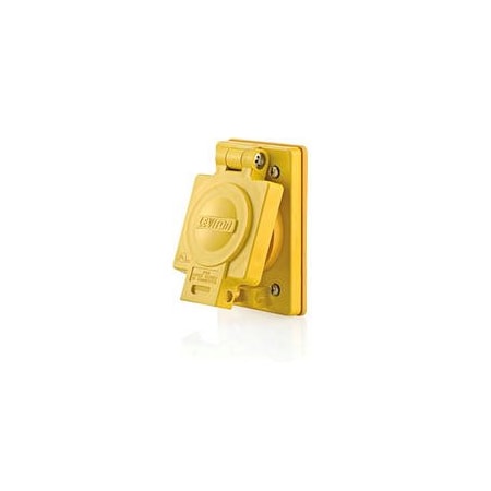 Watertight Straight Blade Receptacle, 6-20R, 20 A, 250V AC, 2 Pole, 3 Wire, Flush Mount, Grounded MPN:60W48