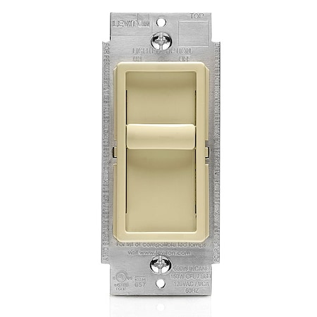Dimmer, 1-Pole, 120VAC, Ivory MPN:6672-1LI