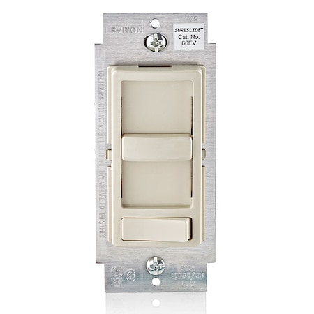 Dimmer, 1-Pole/3-Way, 120VAC, Light Almond MPN:66EV-10T