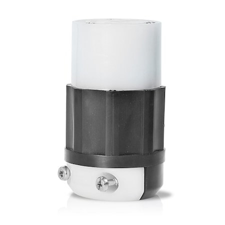 Locking Connector, 20 A, 250V AC, 2 Pole, Screw Terminals, Black, White MPN:7101-C