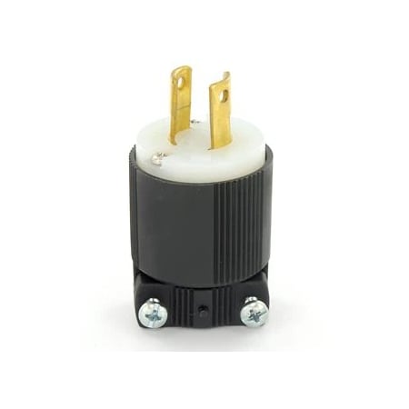 Straight Blade Plug, L2-20P, 20 A, 250V AC, 2 Pole, Screw Terminals, Grounded MPN:7102-NP