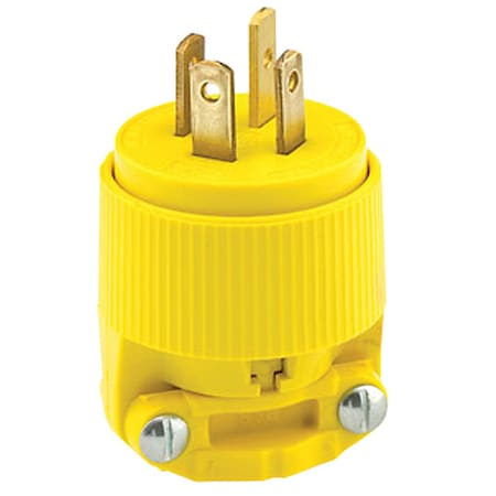 Straight Blade Plug, 18-20P, 20 A, 120/208V AC, 4 Pole, Screw Terminals, Non-Grounded MPN:7251-C