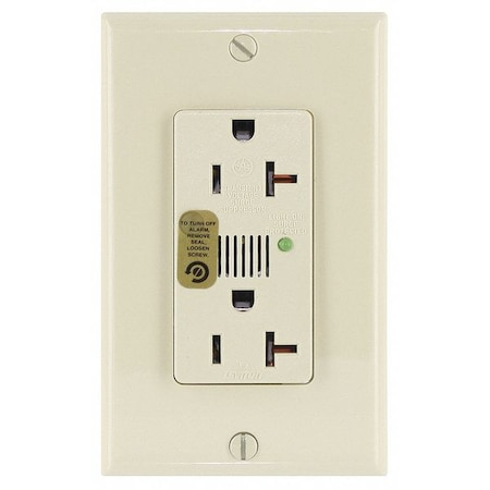 Straight Blade Receptacle, 5-20R, 20 A, 125V AC, 2 Pole, 3 Wire, Flush Mount, Single, Ivory MPN:7380-I