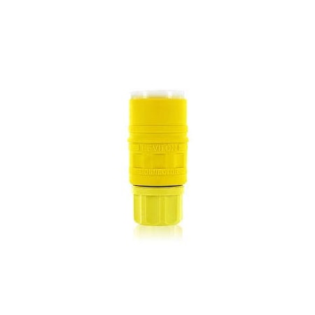 Watertight Locking Connector, L6-15, 15 A, 250V AC, Single Phase, 2 Pole, Screw Terminals, Yellow MPN:74W49-C