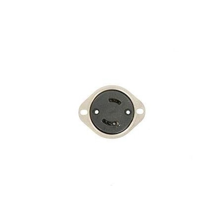 Flanged Locking Receptacle, L1-15R, 15 A, 125V AC, 2 Pole, Screw Terminals, White MPN:7526-C
