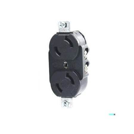 Locking Receptacle, L1-15R, 15 A, 125V AC, Single Phase, 2 Pole, Flush Mount, Screw Terminals MPN:7540