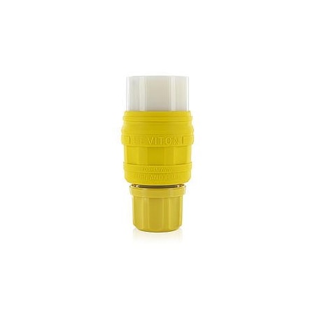 Watertight Locking Connector, Non-NEMA, 10/20 A, 250V DC/600V AC, Three Phase, 4 Pole, Yellow MPN:76W10-C