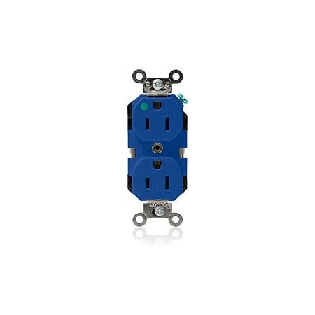 Straight Blade Receptacle, 5-15R, 15 A, 125V AC, Flush Mount, Self-Grounded MPN:8200-BU