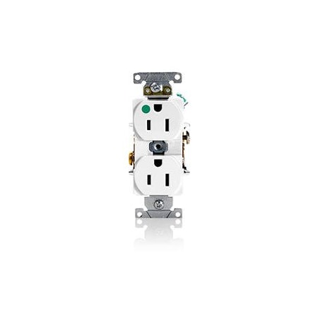 Electrical Receptacles Wh Rec Hg 2P3W B/S Wired 5-15R 15A125V MPN:8200-HW