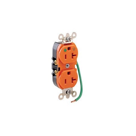 Straight Blade Receptacle, 5-20R, 20 A, 125V AC, Isolated Ground MPN:8300-LIG