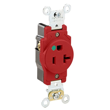 Straight Blade Receptacle, 5-20R, 20 A, 125V AC, 2 Pole, 3 Wire, Flush Mount, Self-Grounded MPN:8310-R