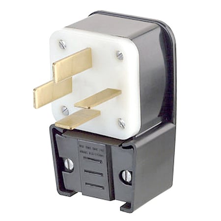Straight Blade Plug, 18-50P, 50 A, 120/208V AC, 4 Pole, Screw Terminals, Non-Grounded MPN:8352-P
