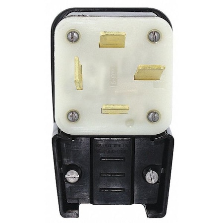 Straight Blade Plug, 18-60P, 60 A, 120/208V AC, 4 Pole, Screw Terminals, Non-Grounded MPN:8362-P