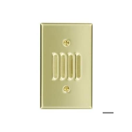 Louvre Wall Plate, Number of Gangs: 1 Stainless Steel, Silver MPN:84079-40