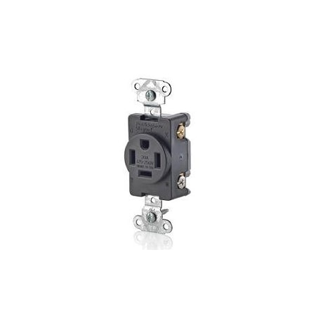 Straight Blade Receptacle, 14-20R, 20 A, 125/250V AC, 3 Pole, 4 Wire, Flush Mount, Grounded MPN:8410