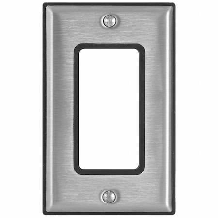 Decora Device Wall Plate, Number of Gangs: 1 Stainless Steel, Not Applicable Finish, Silver MPN:84401-G40